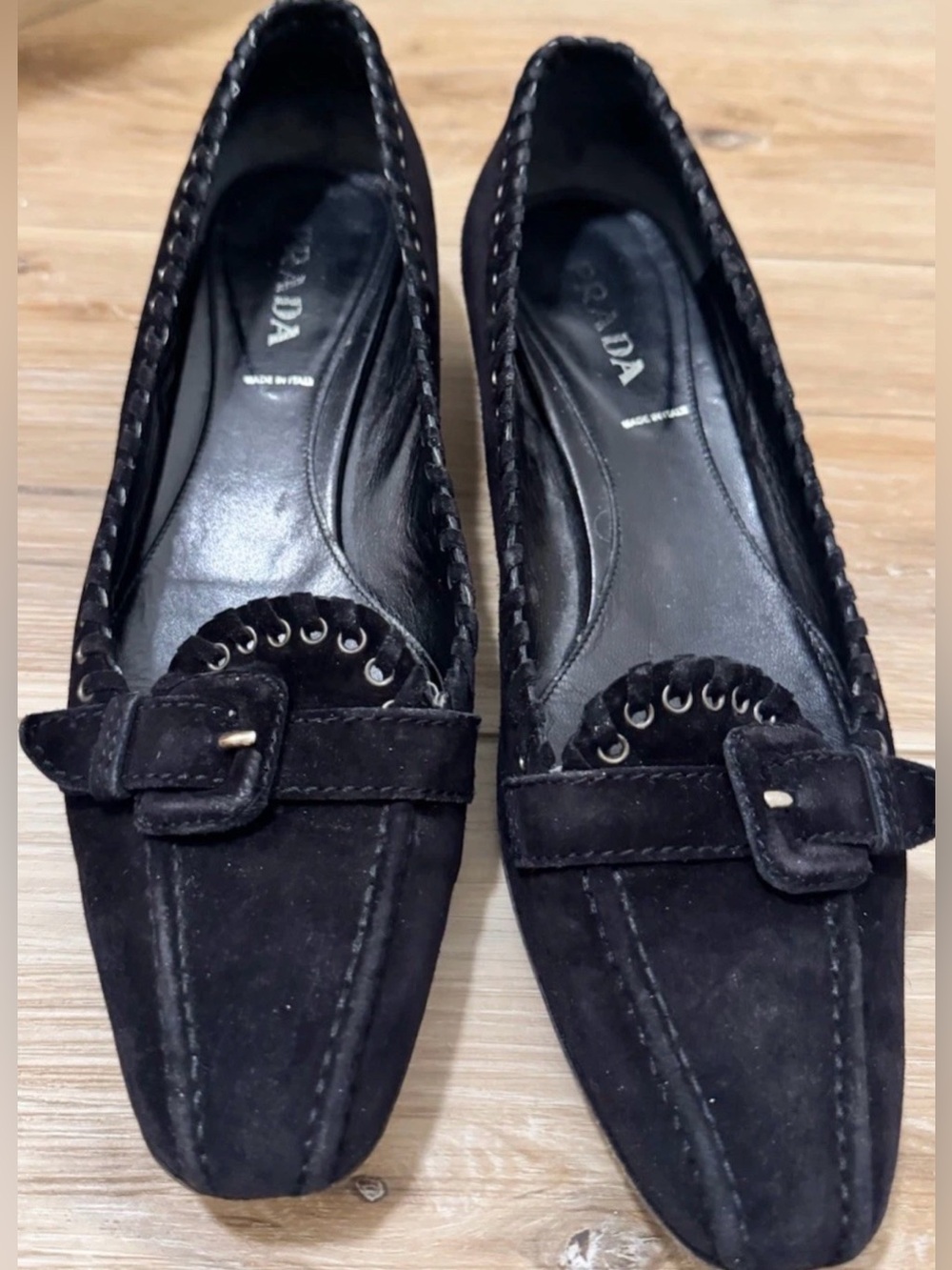 Prada Suede Loafers Shoes – Women’s EU 38.5 (US 8,5)– Made in Italy
